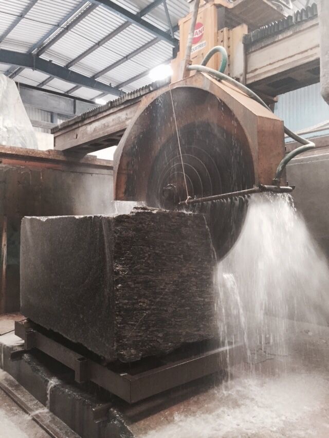 Granite cutting process